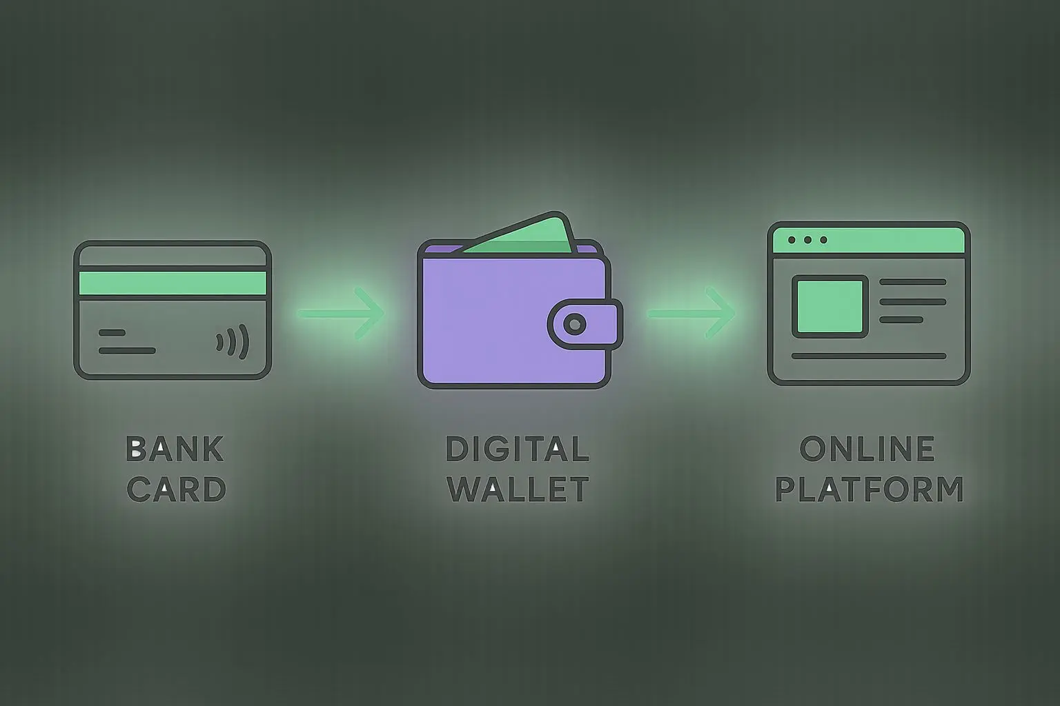 Fluxo de dinheiro entre banco, Skrill e plataforma online