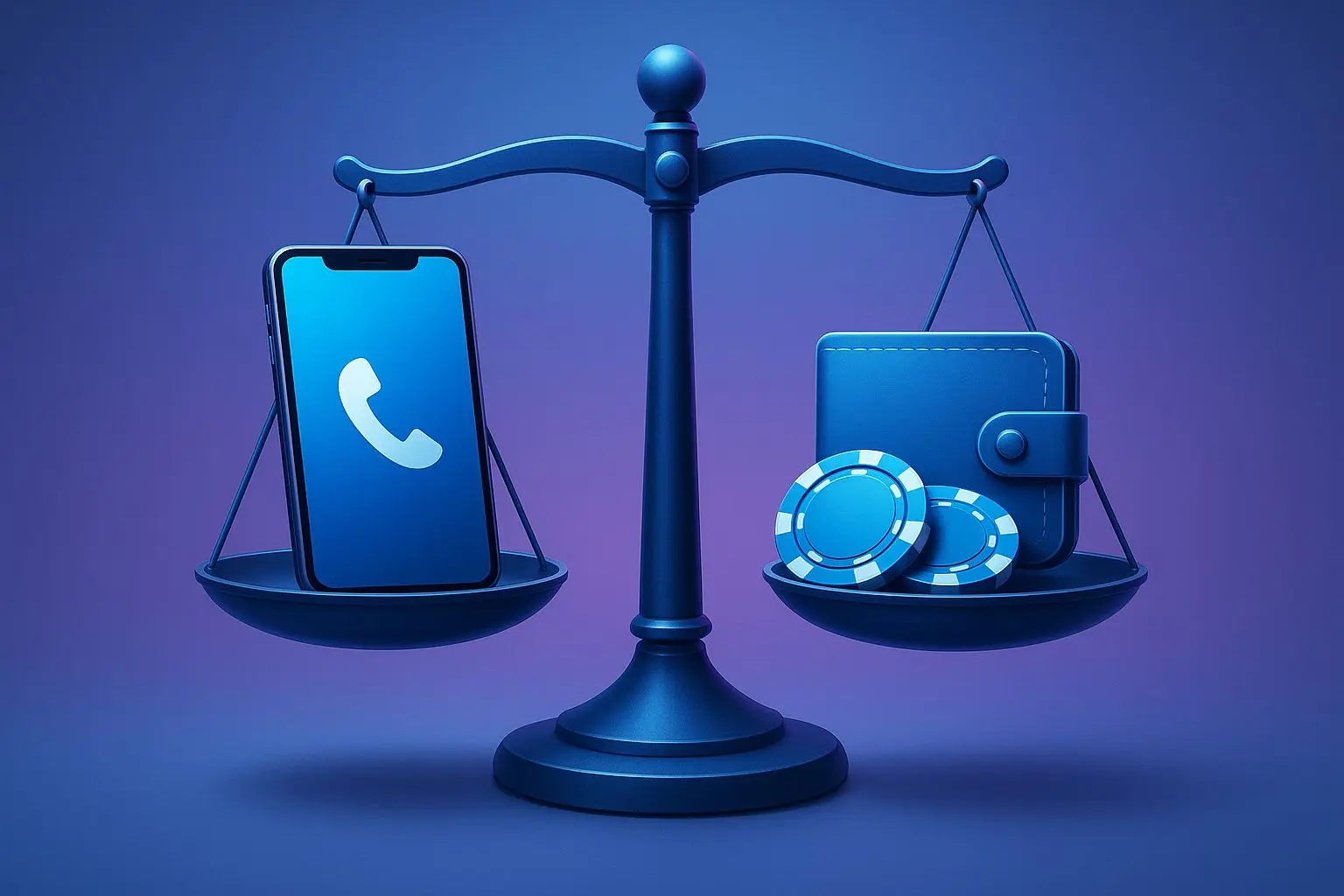 Balança com telemóvel e carteira digital em comparação de prós e contras