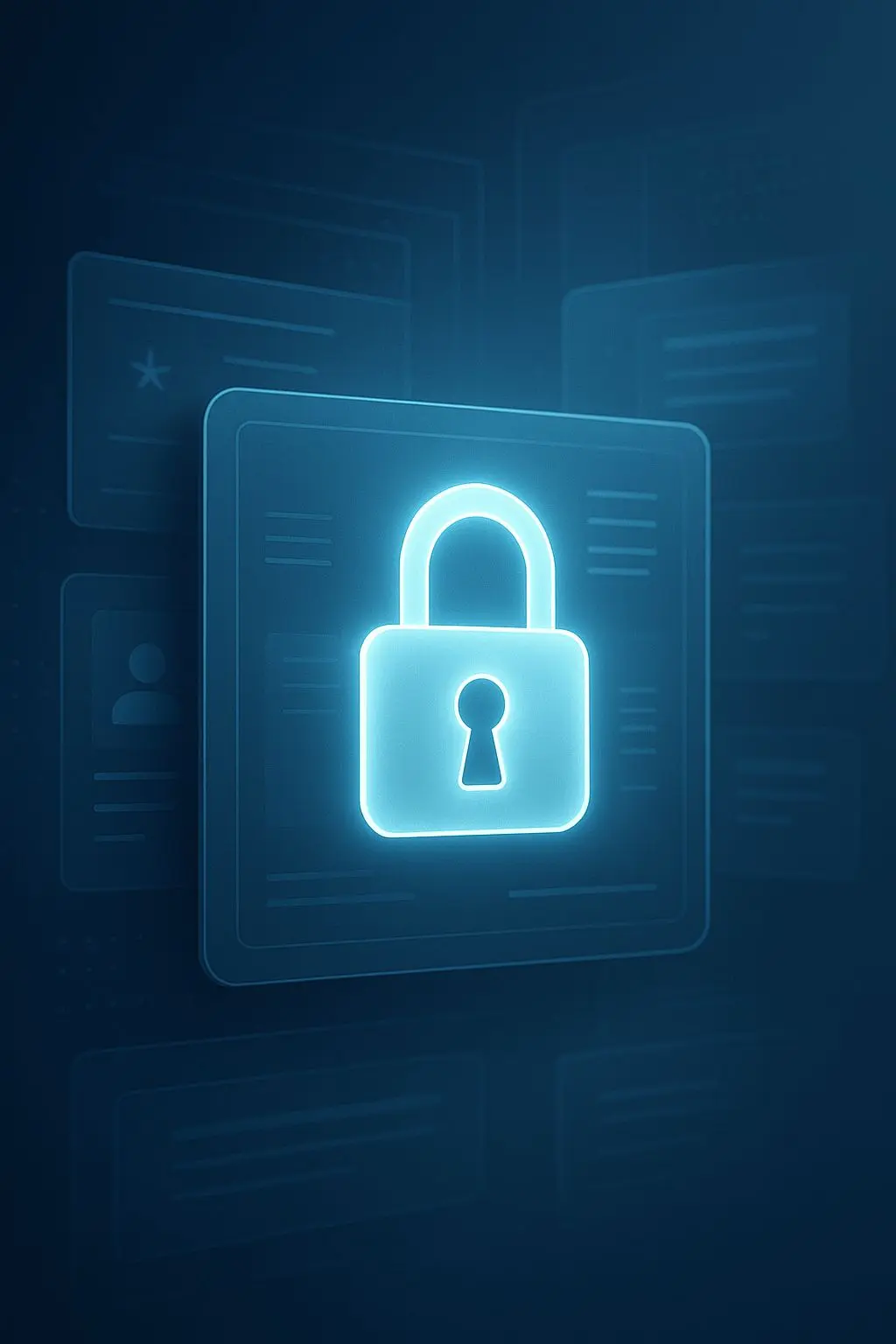 Ilustração de proteção de dados e privacidade online