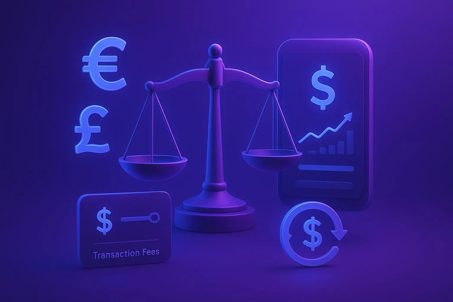 Gest&atilde;o de saldo digital com taxas e convers&atilde;o de moeda